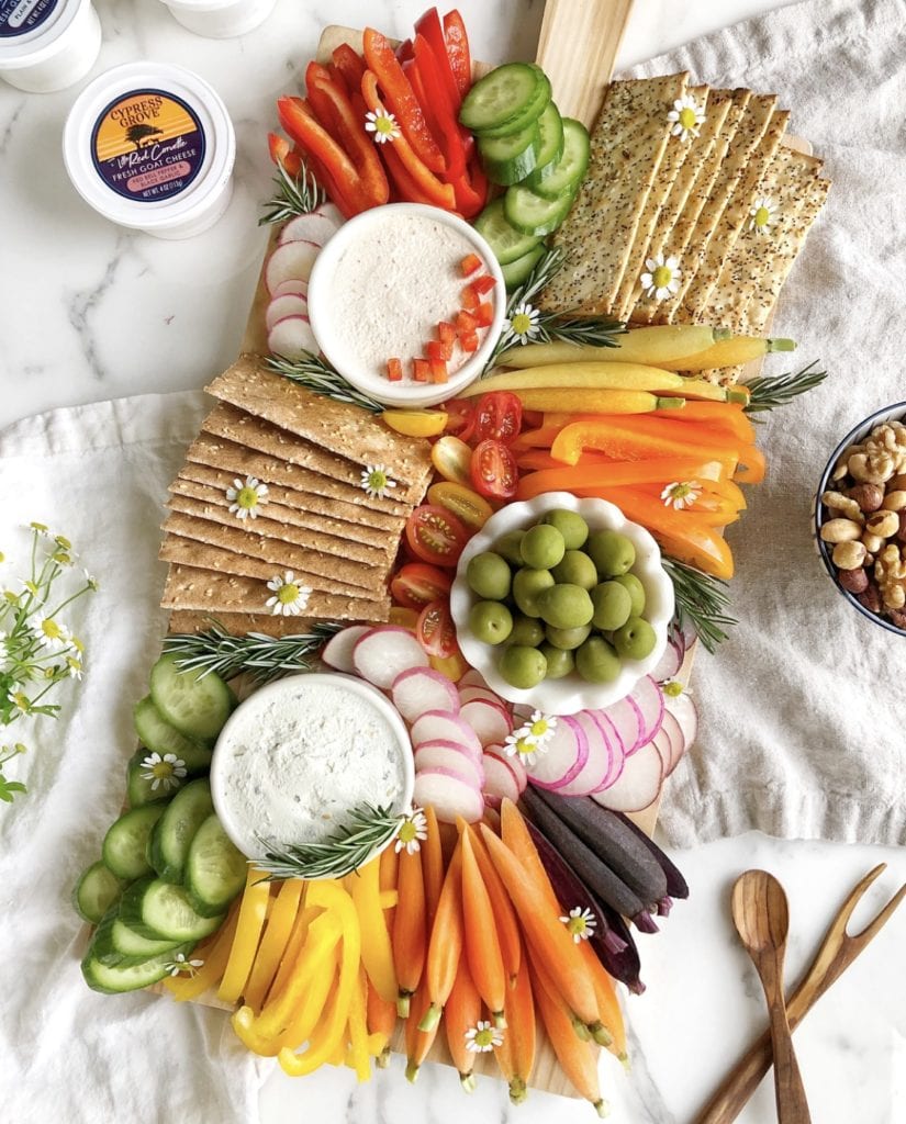 veggie and cheese board