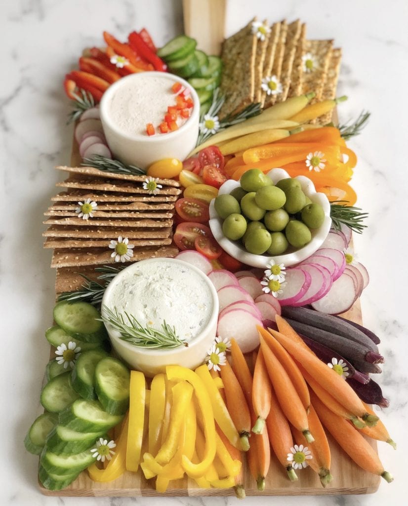 colorful veggie spread